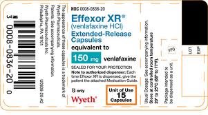 Effexor XR 150mg 10 Caps, Venlafaxine